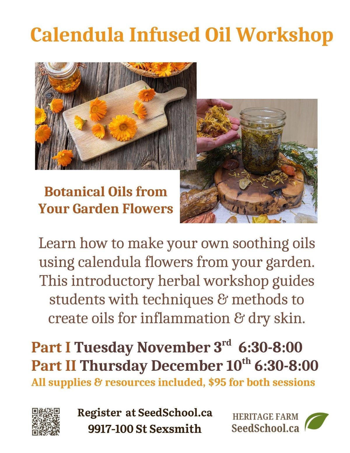 Herbal Workshop ~ Calendula Oil