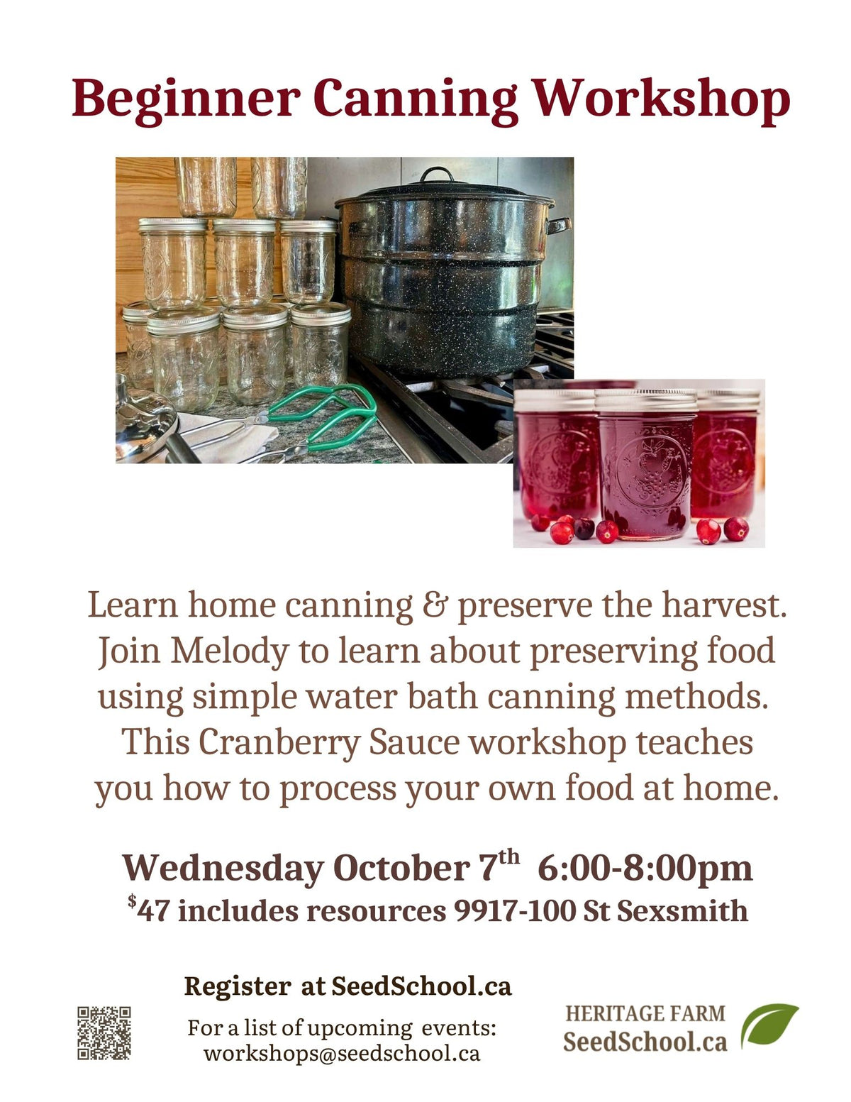 Beginner Canning Workshop