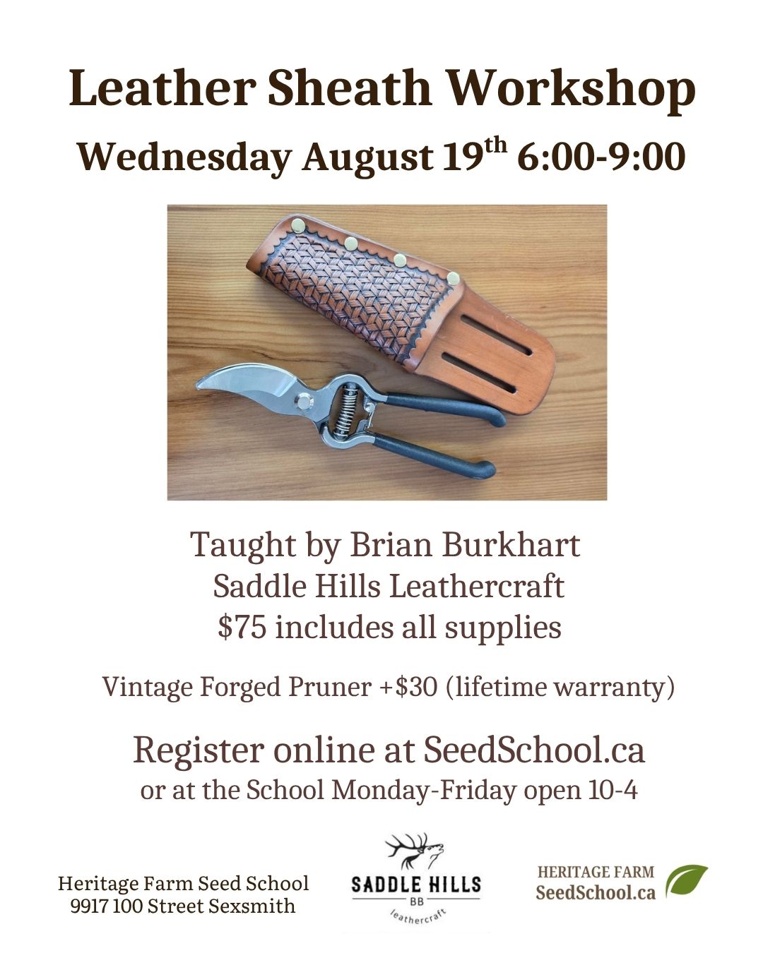 Leathercraft Sheath Workshop