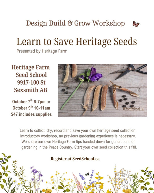 Heritage Seed Saving Workshop with Heritage Farm