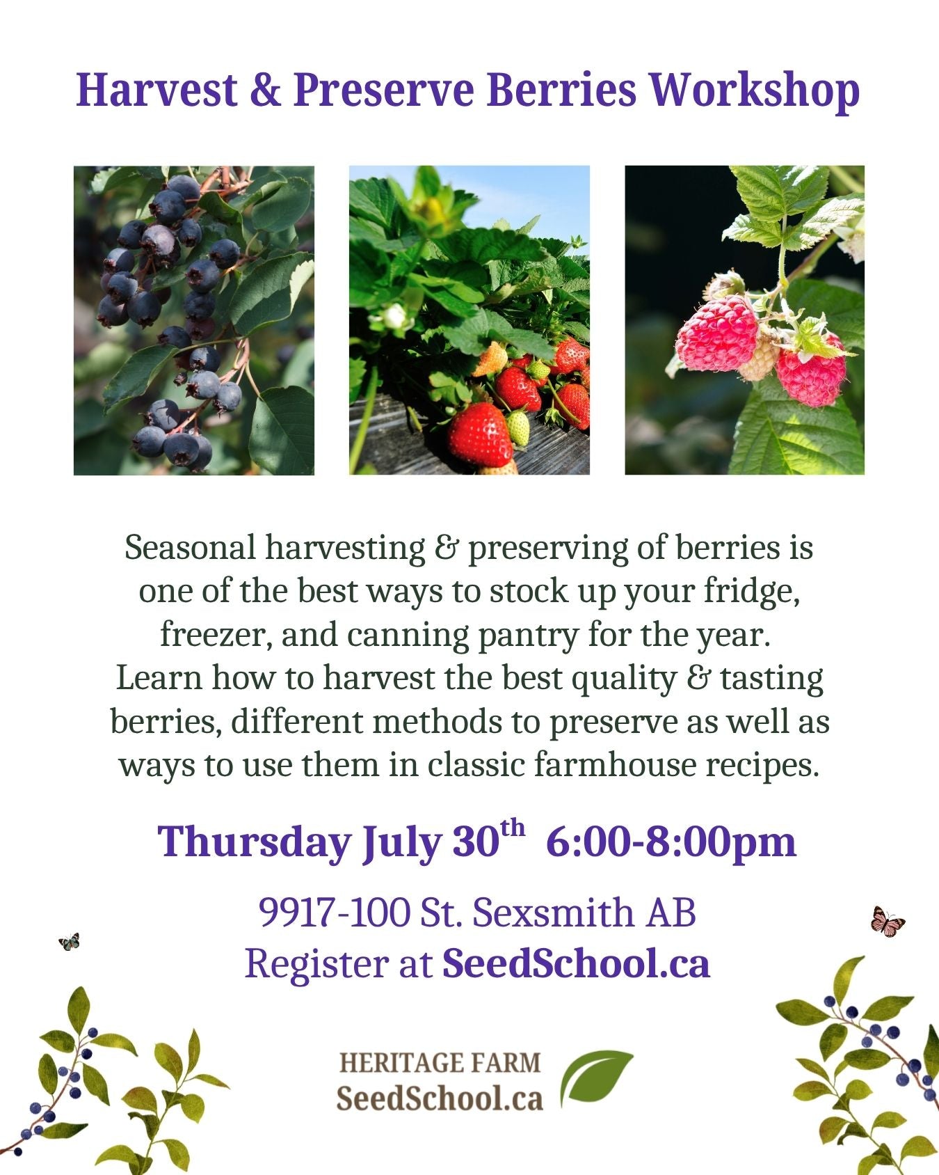Harvesting & Preserving Berries Workshop